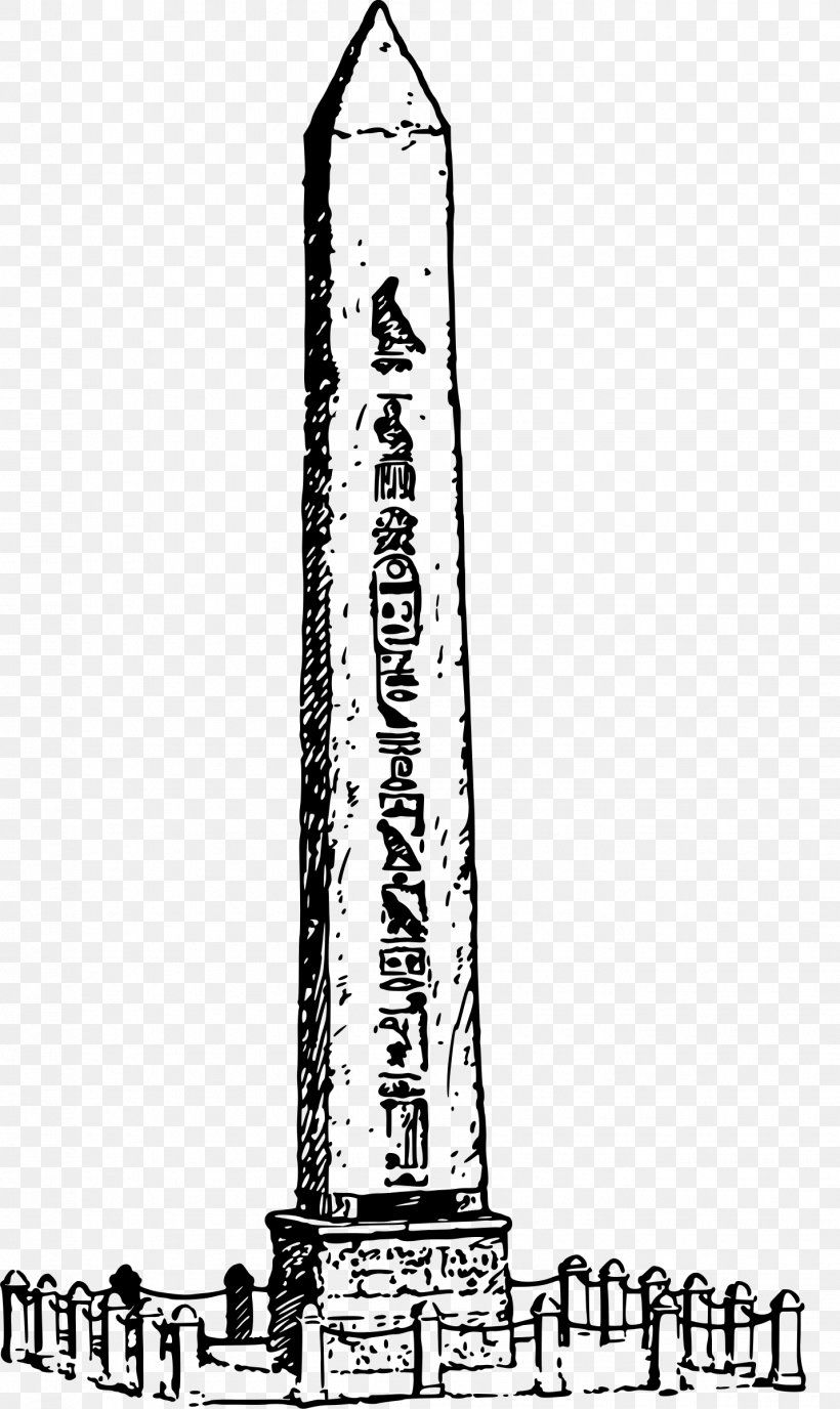 Obelisk Ancient Egypt Drawing Great Pyramid Of Giza Clip Art, PNG, 1430x2400px, Obelisk, Ancient Egypt, Black And White, Building, Cold Weapon Download Free