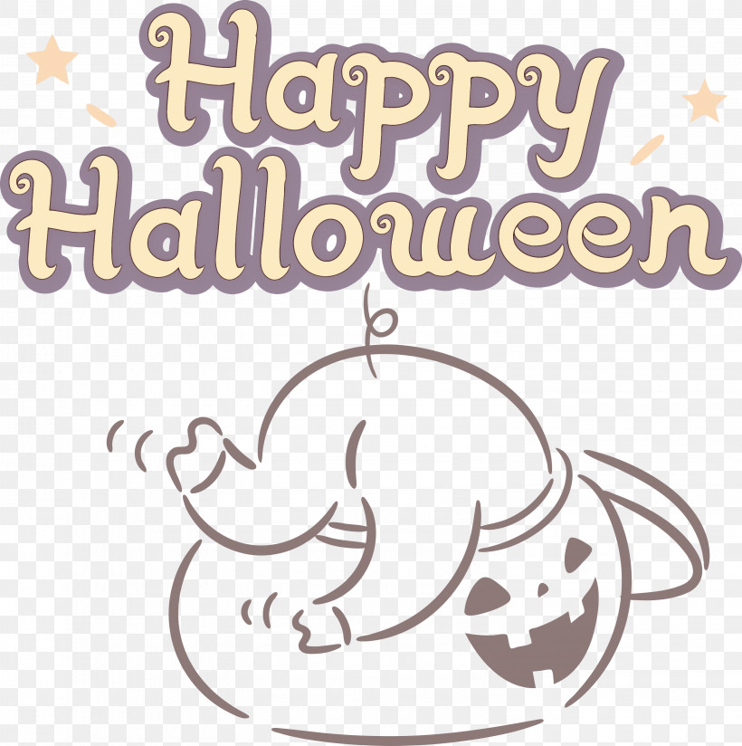 Happy Halloween, PNG, 2985x3000px, Happy Halloween, Biology, Cartoon, Flower, Happiness Download Free