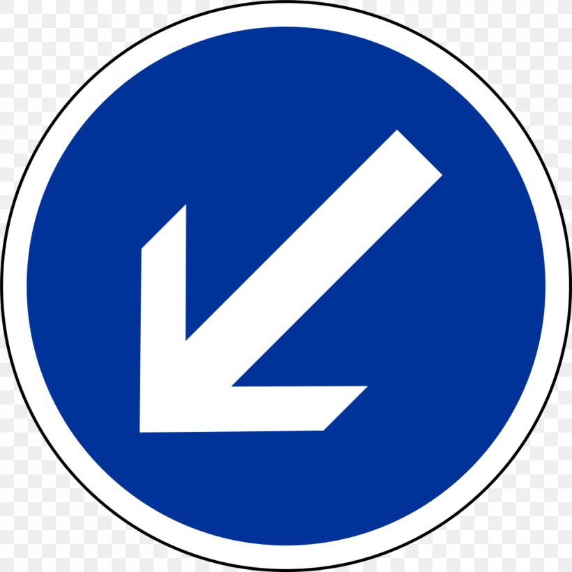 Traffic Sign Road Signs In France Mandatory Sign, PNG, 1000x1000px, Traffic Sign, Area, Blue, Brand, Left And Righthand Traffic Download Free