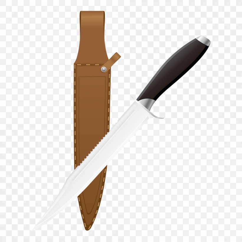 Bowie Knife Illustration, PNG, 1000x1000px, Knife, Bayonet, Bowie Knife, Cold Weapon, Dagger Download Free