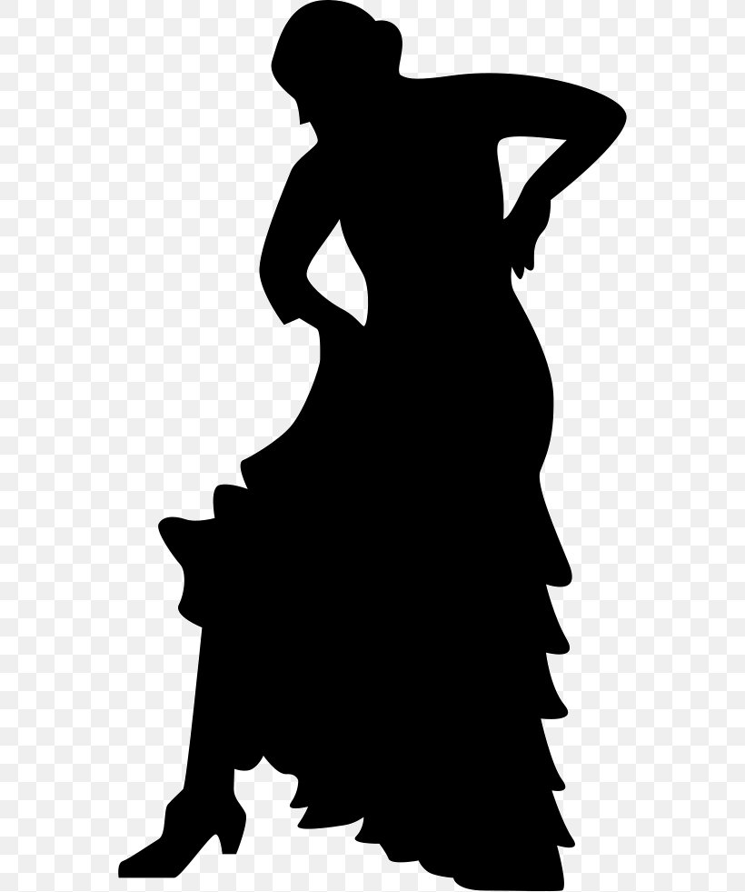 Dance Silhouette Flamenco Woman, PNG, 560x981px, Watercolor, Cartoon, Flower, Frame, Heart Download Free