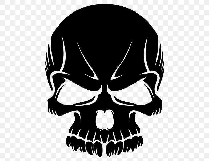 Skull Royalty-free Clip Art, PNG, 630x630px, Skull, Black, Black And White, Bone, Can Stock Photo Download Free