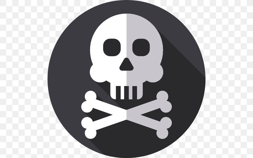 Royalty-free Symbol Clip Art, PNG, 512x512px, Royaltyfree, Bone, Flat Design, Piracy, Skull Download Free