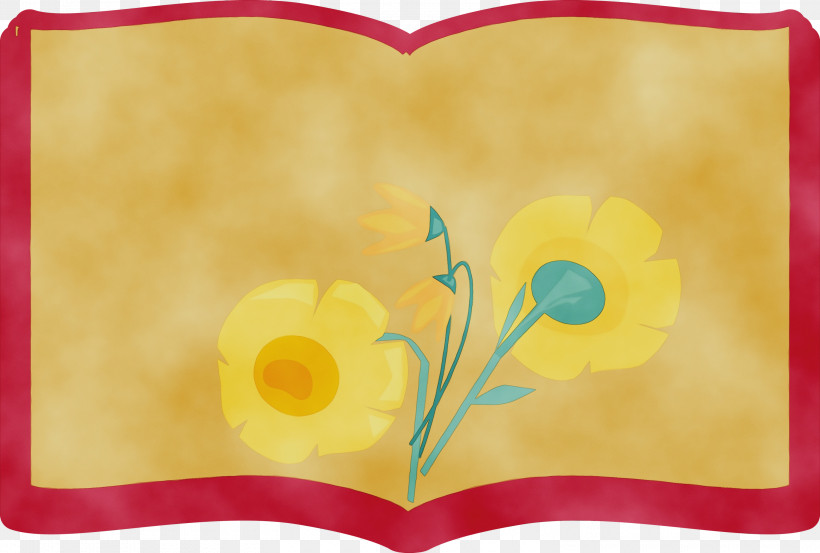 Flower Rectangle Yellow Font Petal, PNG, 3000x2026px, Flower Frame, Biology, Book Frame, Flower, Geometry Download Free