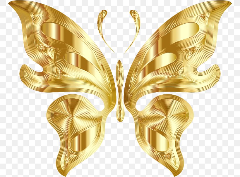 Butterfly Gold Desktop Wallpaper Clip Art, PNG, 766x606px, Butterfly, Butterflies And Moths, Color, Drawing, Gold Download Free