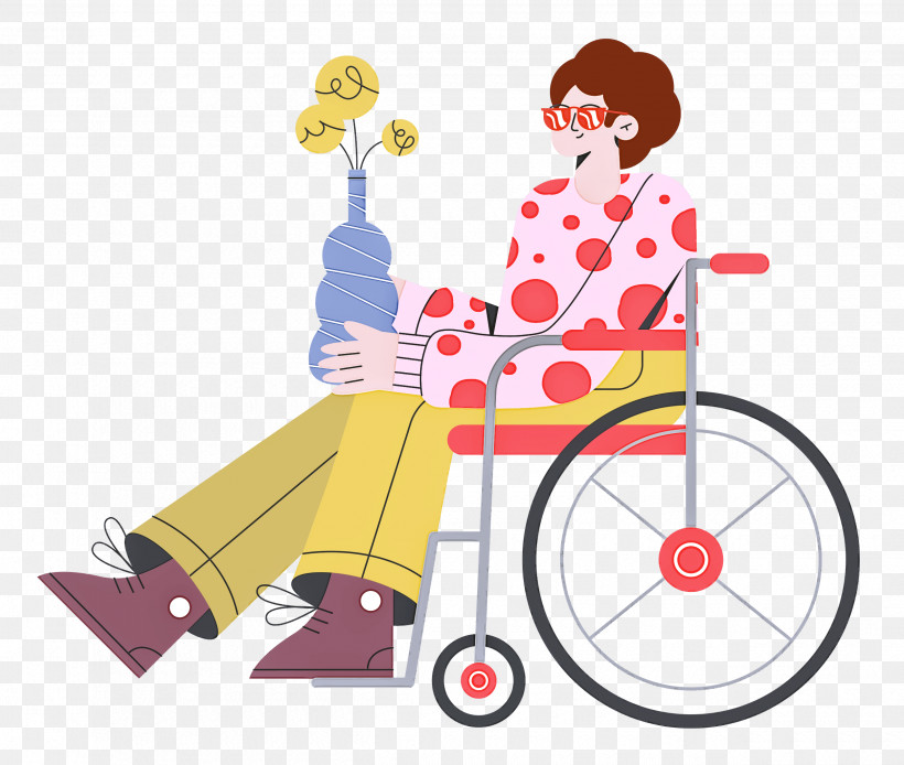 Sitting On Wheelchair Wheelchair Sitting, PNG, 2500x2117px, Wheelchair, Behavior, Cartoon, Geometry, Human Download Free