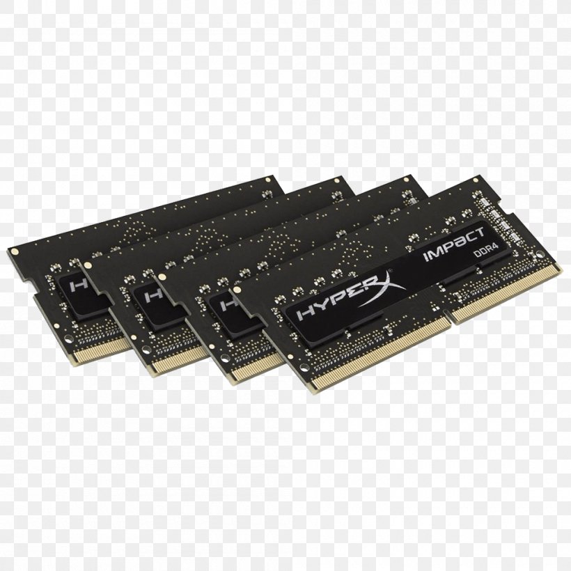 Laptop SO-DIMM DDR4 SDRAM Kingston Technology, PNG, 1000x1000px, Laptop, Circuit Component, Computer Data Storage, Computer Memory, Data Storage Device Download Free