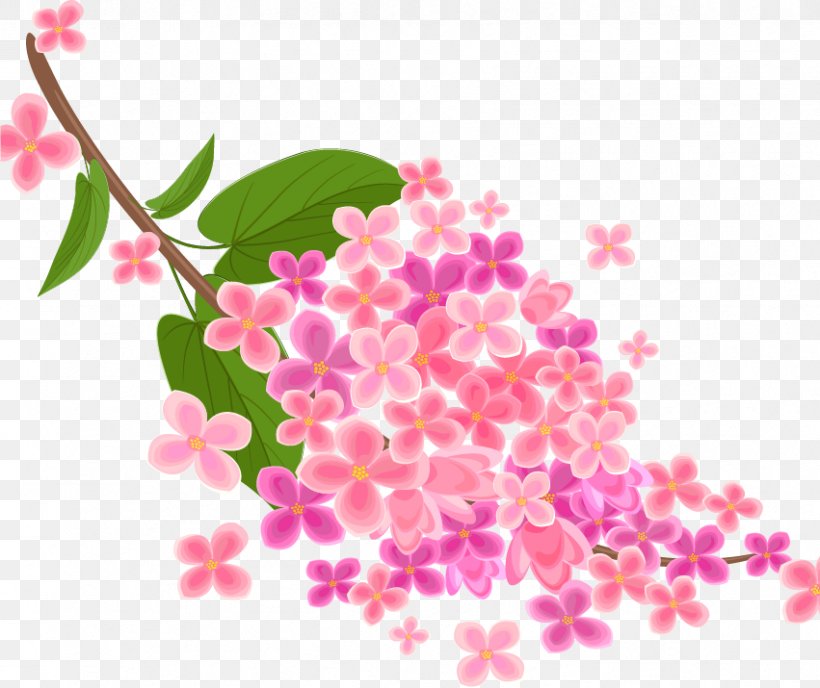 Pink Flowers Floral Design, PNG, 851x715px, Flower, Art, Blossom, Branch, Cherry Blossom Download Free