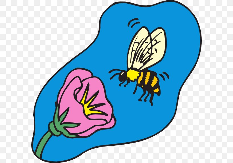 Bee Pollen Flower Honey Bee Clip Art, PNG, 600x575px, Bee, Anthophora Plumipes, Artwork, Bee Pollen, Beehive Download Free