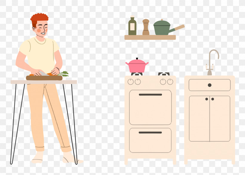 Cooking Kitchen, PNG, 2500x1790px, Cooking, Cartoon, Furniture, Geometry, Kitchen Download Free