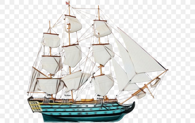 Vehicle Sailing Ship Boat Tall Ship Barquentine, PNG, 600x520px, Watercolor, Barquentine, Boat, Fullrigged Ship, Mast Download Free