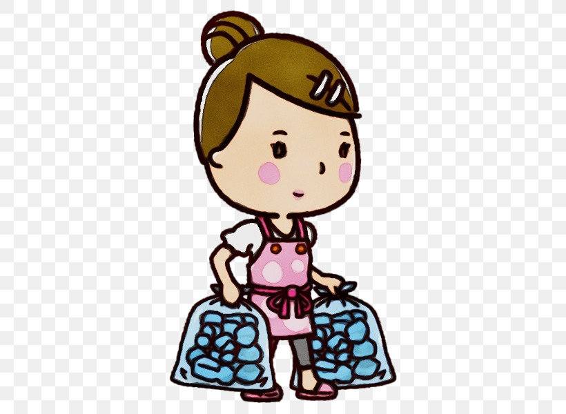 Cartoon Pink Cheek Child Brown Hair, PNG, 600x600px, Cleaning Day, Brown Hair, Cartoon, Cheek, Child Download Free