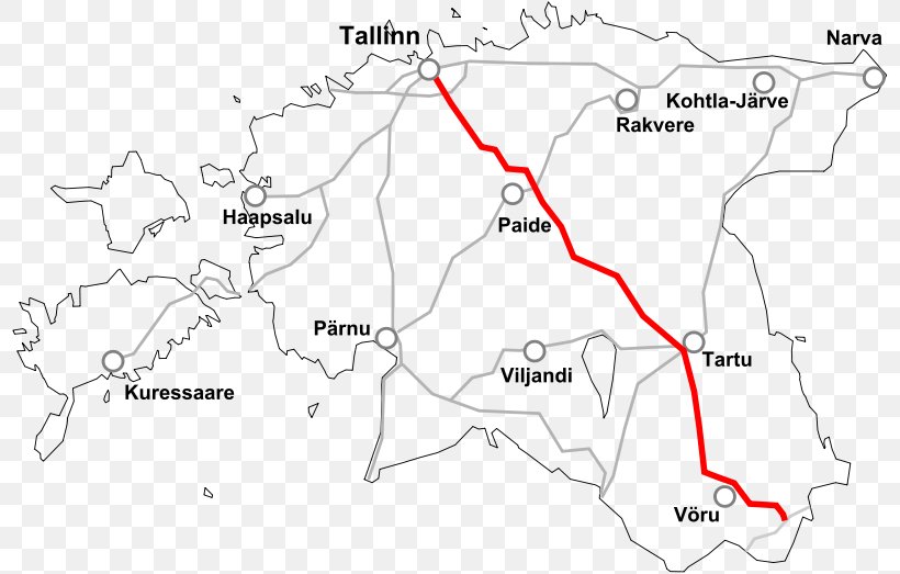 Estonian National Road 7 Map Estonian National Road 1 Estonian National Road 5 Estonian National Road 6, PNG, 800x523px, Map, Area, Diagram, Estonia, Wikimedia Foundation Download Free