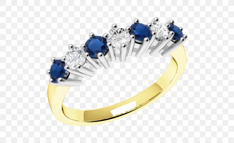 Sapphire Eternity Ring Brilliant Diamond, PNG, 500x500px, Sapphire, Blue, Brilliant, Cut, Diamond Download Free