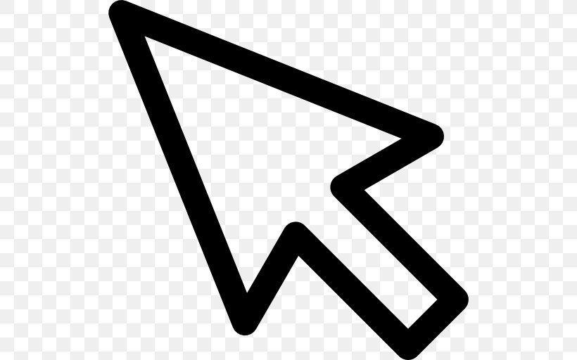 Computer Mouse Pointer Cursor Point And Click Arrow, PNG, 512x512px, Computer Mouse, Area, Black, Black And White, Brand Download Free