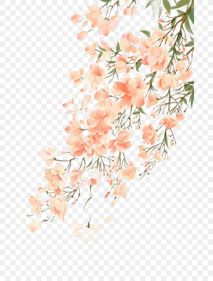 Watercolor Painting, PNG, 675x1080px, Watercolor Painting, Art, Blossom, Branch, Cherry Blossom Download Free