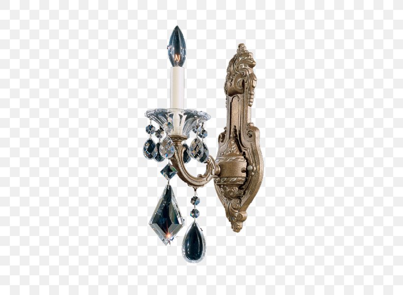 Light Fixture Sconce Swarovski AG Crystal, PNG, 600x600px, Light, Body Jewellery, Body Jewelry, Bronze, Color Download Free