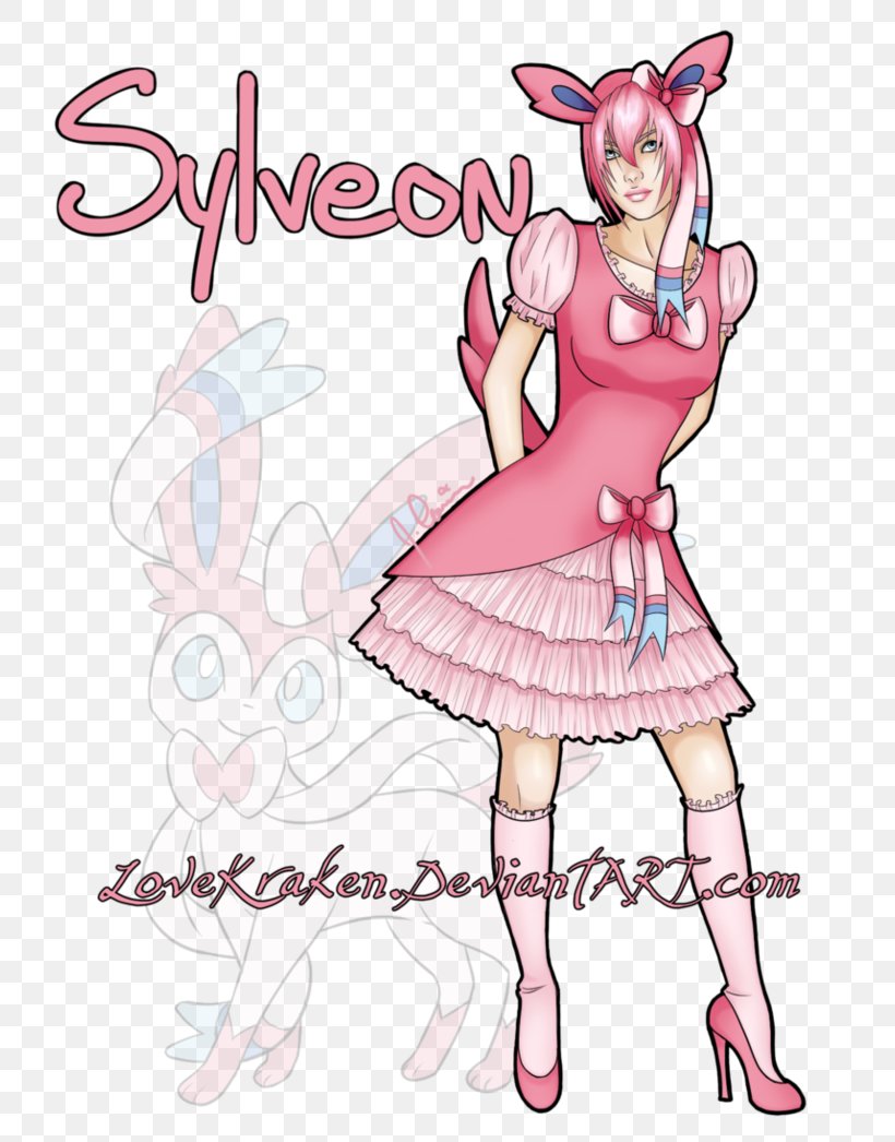 Sylveon Eevee Pokémon, PNG, 764x1046px, Watercolor, Cartoon, Flower, Frame, Heart Download Free