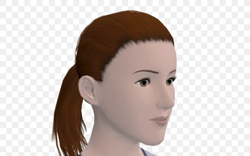 The Sims 3 The Sims 4 MySims Hairstyle, PNG, 512x512px, Sims 3, Barrette, Braid, Brown Hair, Cheek Download Free