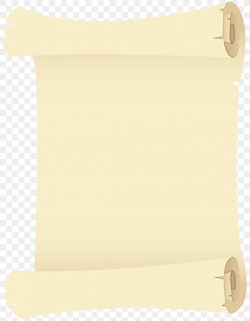 Scroll Yellow Beige Rectangle Paper, PNG, 2340x3000px, Watercolor, Beige, Paint, Paper, Rectangle Download Free