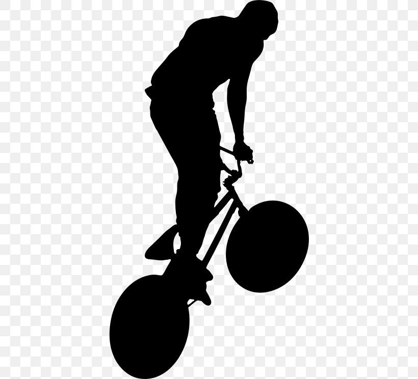BMX Cycling Bicycle Clip Art, PNG, 392x744px, Bmx, Bicycle, Black And White, Bmx Bike, Bmx Racing Download Free