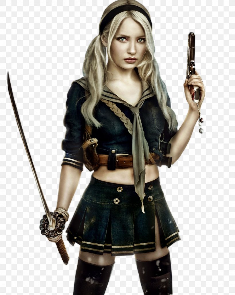 Emily Browning Sucker Punch Cosplay Babydoll Costume, PNG, 1111x1394px, Emily Browning, Action Figure, Babydoll, Cold Weapon, Cosplay Download Free