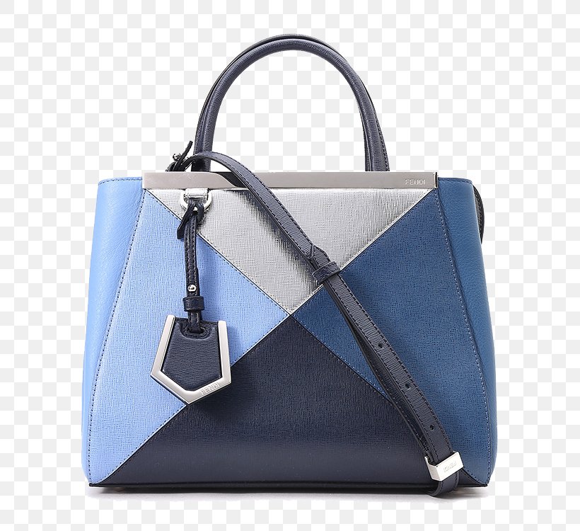 Blue Tote Bag Leather Fendi, PNG, 750x750px, Blue, Bag, Black, Brand, Electric Blue Download Free