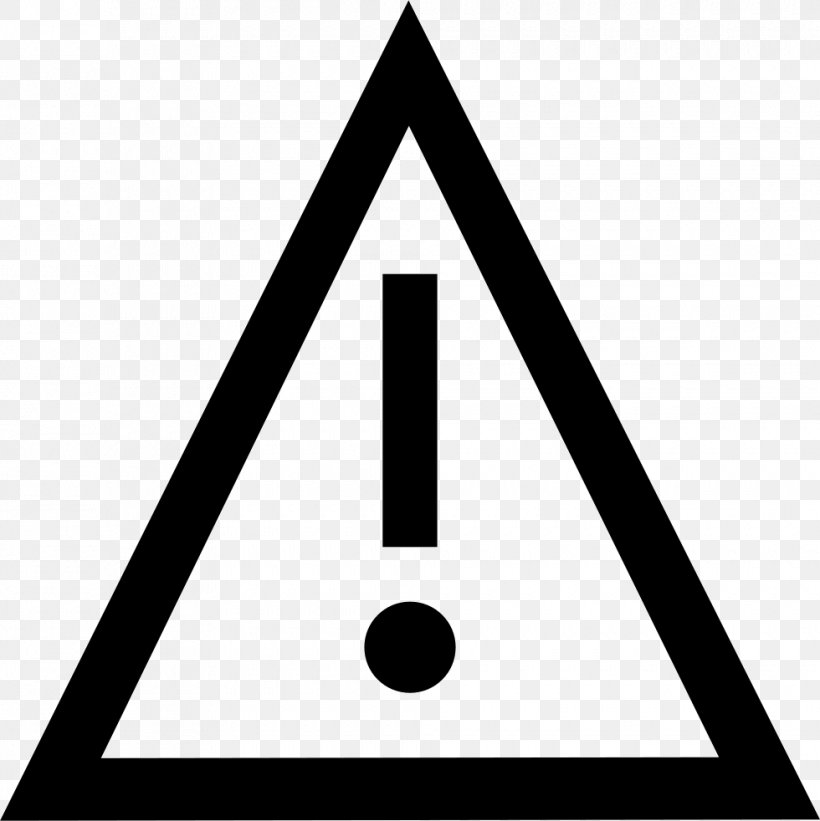 Warning Sign Clip Art, PNG, 980x982px, Warning Sign, Area, Black And White, Brand, Exclamation Mark Download Free