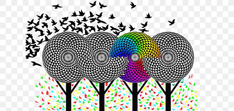 Illustration Graphic Design Tree Blackbird Vineyards Pattern, PNG, 640x392px, Tree, Common Blackbird, Common Grape Vine Download Free