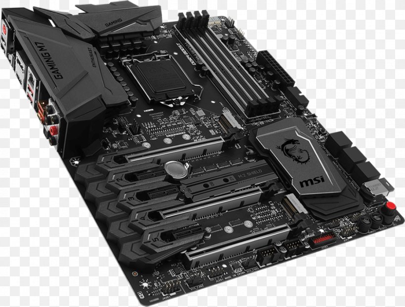Intel Motherboard MSI H270 GAMING PRO CARBON MSI Z270 GAMING M7, PNG, 930x706px, Intel, Atx, Central Processing Unit, Computer Component, Computer Cooling Download Free