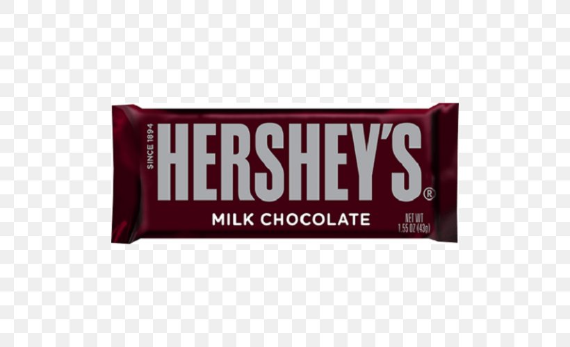 Hershey Bar Chocolate Bar Reese's Peanut Butter Cups The Hershey Company, PNG, 500x500px, Hershey Bar, Biscuits, Brand, Candy, Candy Bar Download Free
