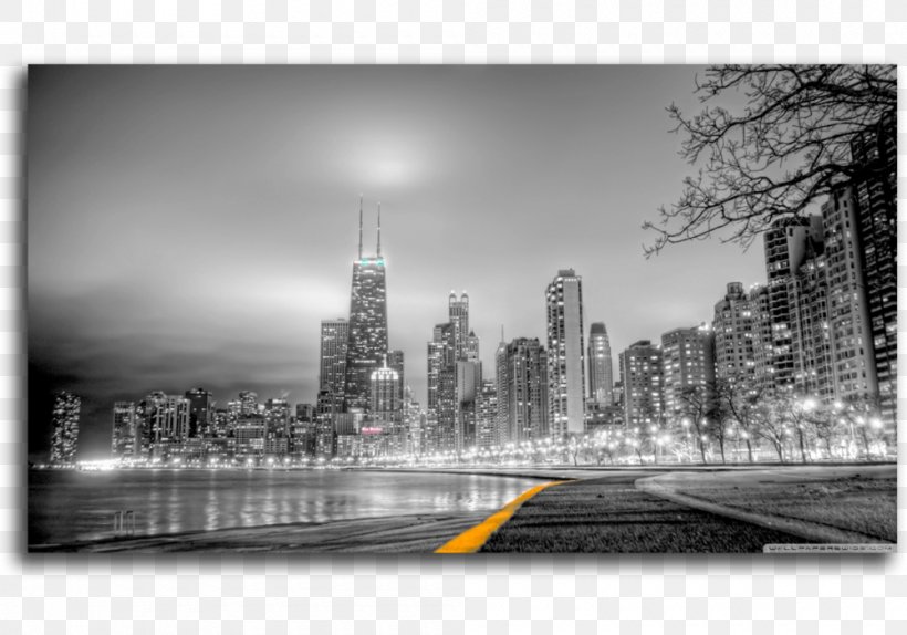 New York City Black And White Mural Wallpaper, PNG, 1000x700px, New York City, Architecture, Black And White, Building, City Download Free