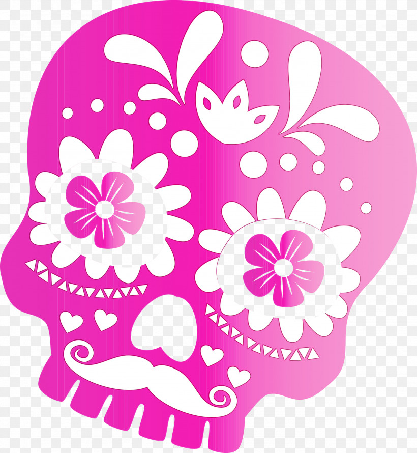 Petal Pink M Line Point Area, PNG, 2764x3000px, Calavera, Area, Biology, La Calavera Catrina, Line Download Free