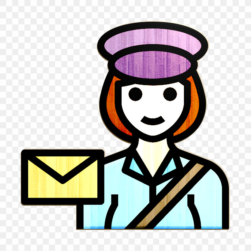 Postwoman Icon Occupation Woman Icon, PNG, 1160x1162px, Postwoman Icon, Cartoon, Occupation Woman Icon, Smile, Sticker Download Free