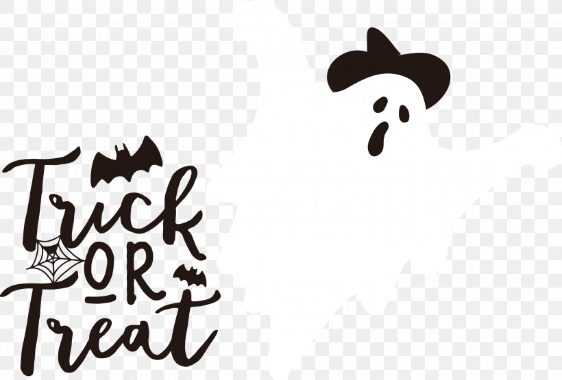 Trick Or Treat Trick-or-treating Halloween, PNG, 3000x2032px, Trick Or Treat, Black, Black And White, Cartoon, Halloween Download Free