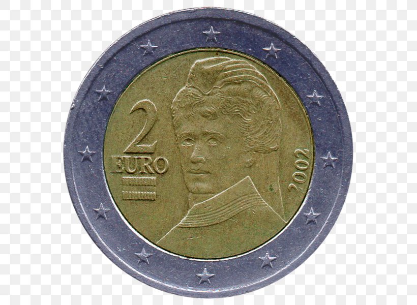 2 Euro Coin Austrian Euro Coins Numismatics, PNG, 600x600px, 2 Euro Coin, Coin, Austria, Austrian Euro Coins, Bronze Medal Download Free