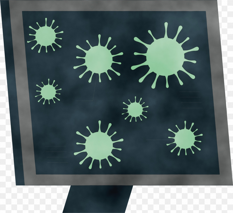 Green, PNG, 3000x2746px, Virus, Green, Paint, Sick, Watercolor Download Free