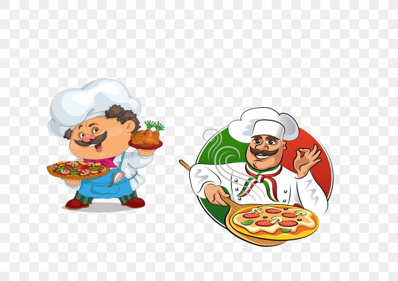 Pizza Italian Cuisine Chef Clip Art, PNG, 3508x2480px, Pizza, Baker, Cartoon, Chef, Cook Download Free