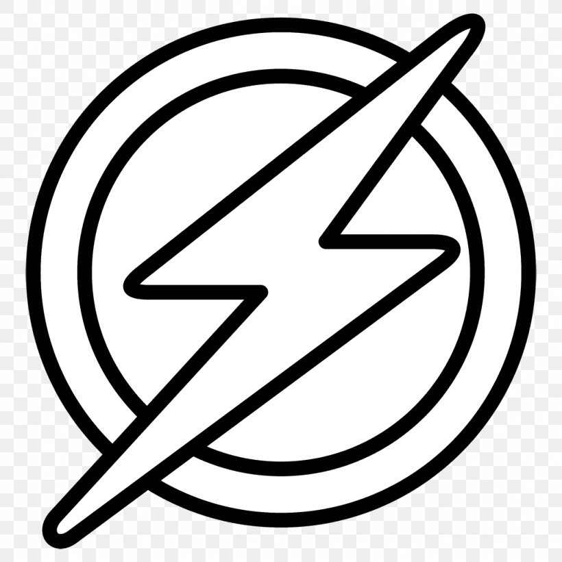 Flash Wally West Logo Coloring Book, PNG, 1024x1024px, Flash, Area, Black And White, Color, Coloring Book Download Free