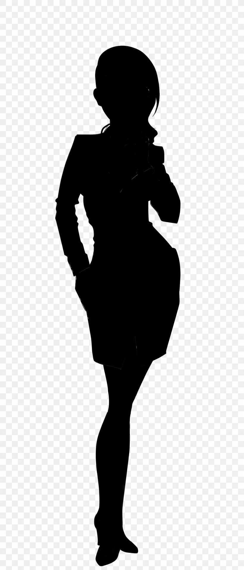 Silhouette Stock Photography Image Vector Graphics, PNG, 1500x3500px, Silhouette, Blackandwhite, Female, Little Black Dress, Photography Download Free