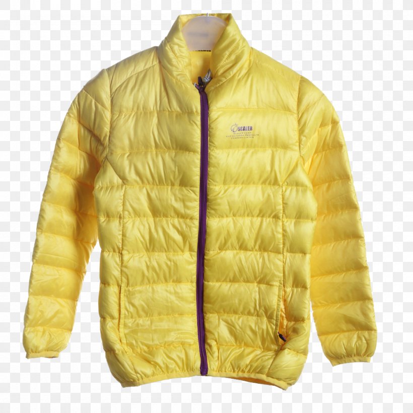 Yellow Clothing Jacket Outerwear, PNG, 1000x1000px, Yellow, Bead, Clothing, Collar, Down Feather Download Free