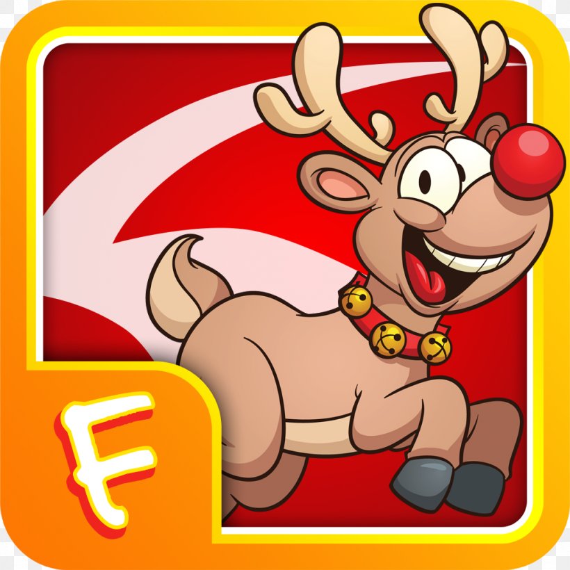 Reindeer Christmas Character Clip Art, PNG, 1024x1024px, Reindeer, Area, Art, Cartoon, Character Download Free