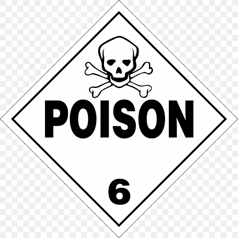 Dangerous Goods Placard HAZMAT Class 6 Toxic And Infectious Substances Poison Transport, PNG, 4583x4583px, Dangerous Goods, Area, Art, Banner, Black Download Free