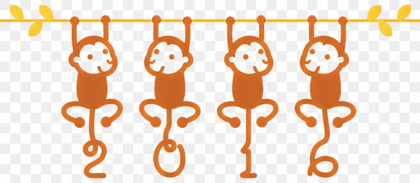 Chinese New Year Monkey, PNG, 1694x738px, Cartoon, Chinese New Year, Monkey, New Year, Orange Download Free