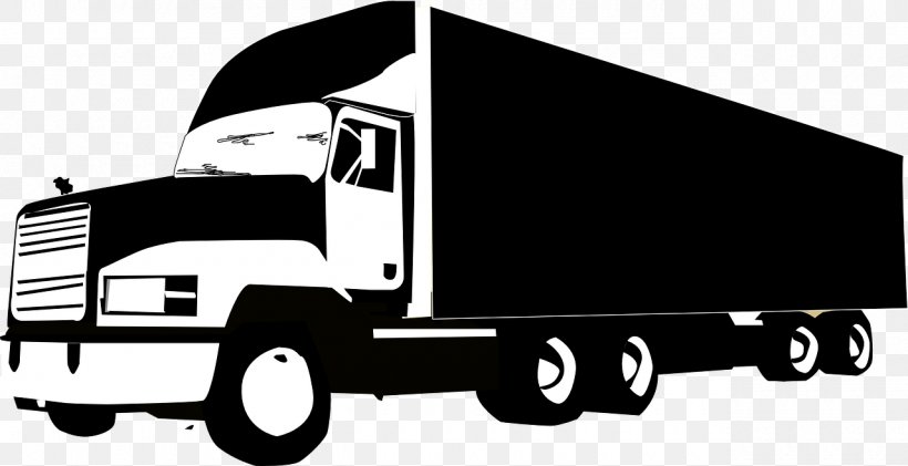 Pickup Truck Semi-trailer Truck Clip Art, PNG, 1280x658px, Pickup Truck, Automotive Design, Black And White, Box Truck, Brand Download Free