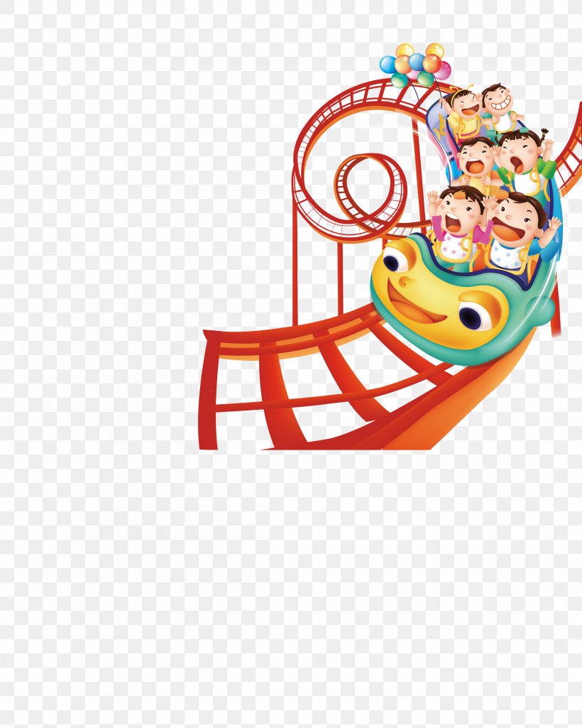 Roller Coaster Amusement Park Cartoon, PNG, 4409x5512px, Roller Coaster, Amusement Park, Area, Art, Cartoon Download Free