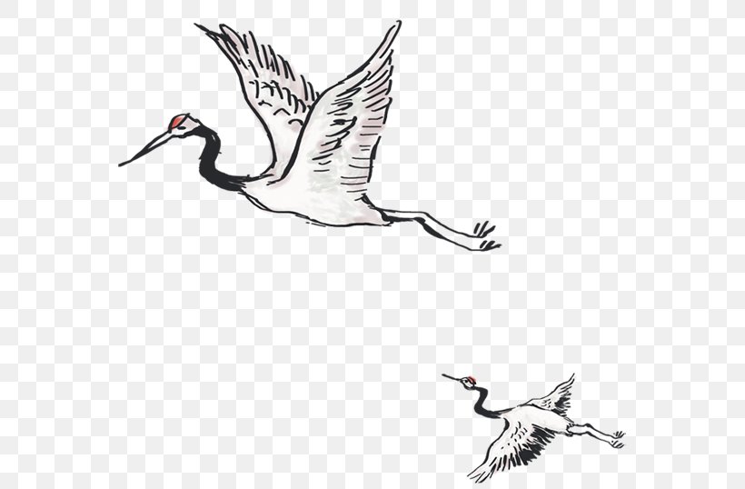 Crane Ink Wash Painting, PNG, 559x538px, Crane, Art, Beak, Bird, Bird Migration Download Free