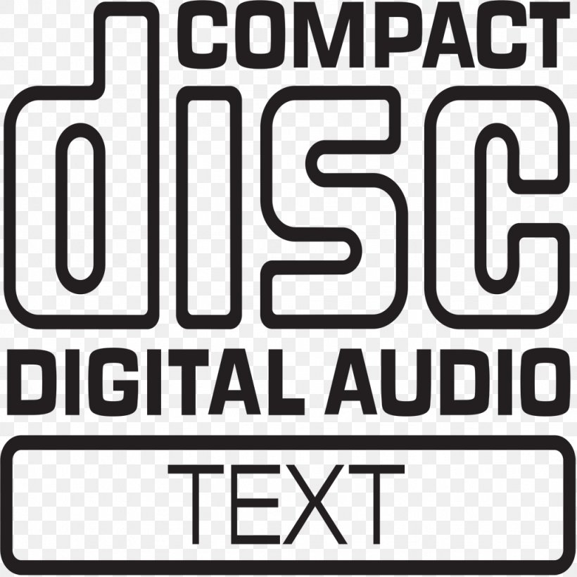 Digital Audio Compact Disc Logo Enhanced CD, PNG, 1024x1024px, Digital Audio, Area, Black And White, Brand, Cda File Download Free