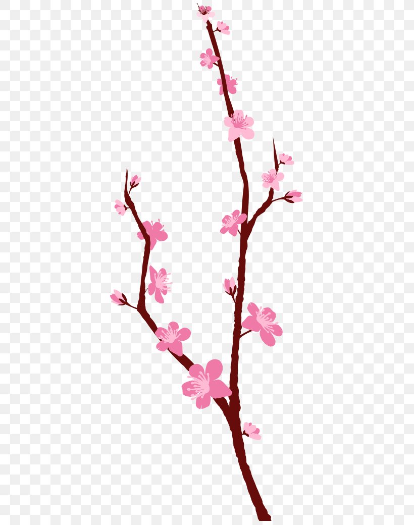 Cherry Blossom Floral Design Plant Stem Twig, PNG, 400x1040px, Cherry Blossom, Blossom, Branch, Cherry, Flora Download Free