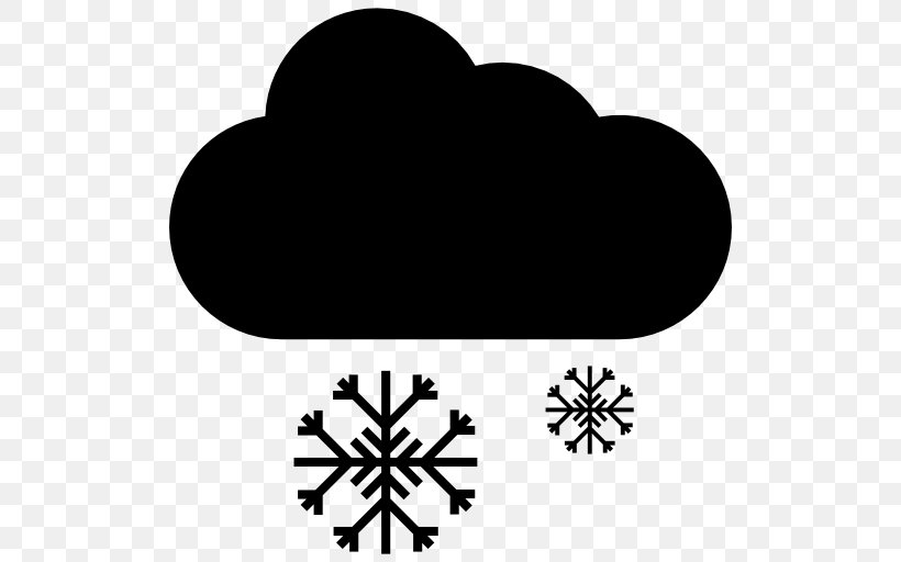 Snowflake Symbol Cloud, PNG, 512x512px, Snow, Area, Black, Black And White, Cloud Download Free